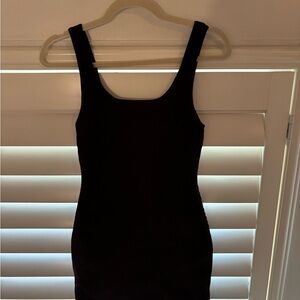 Babaton Rich Brown Knit Dress Ribbed